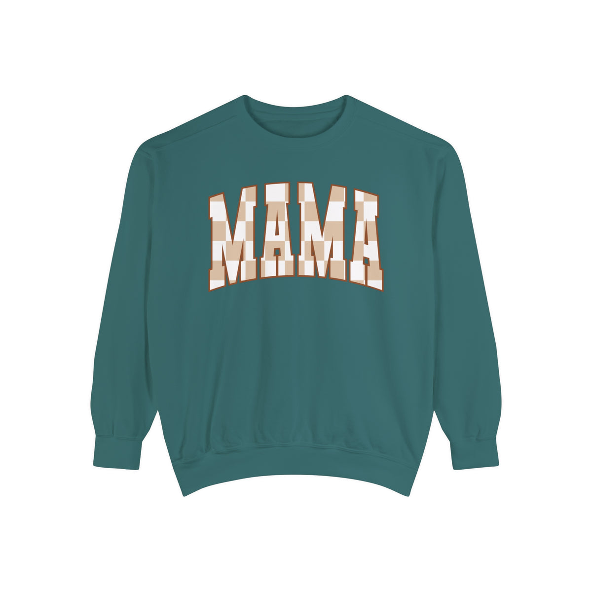 Checkered Mama Unisex Garment-Dyed Sweatshirt