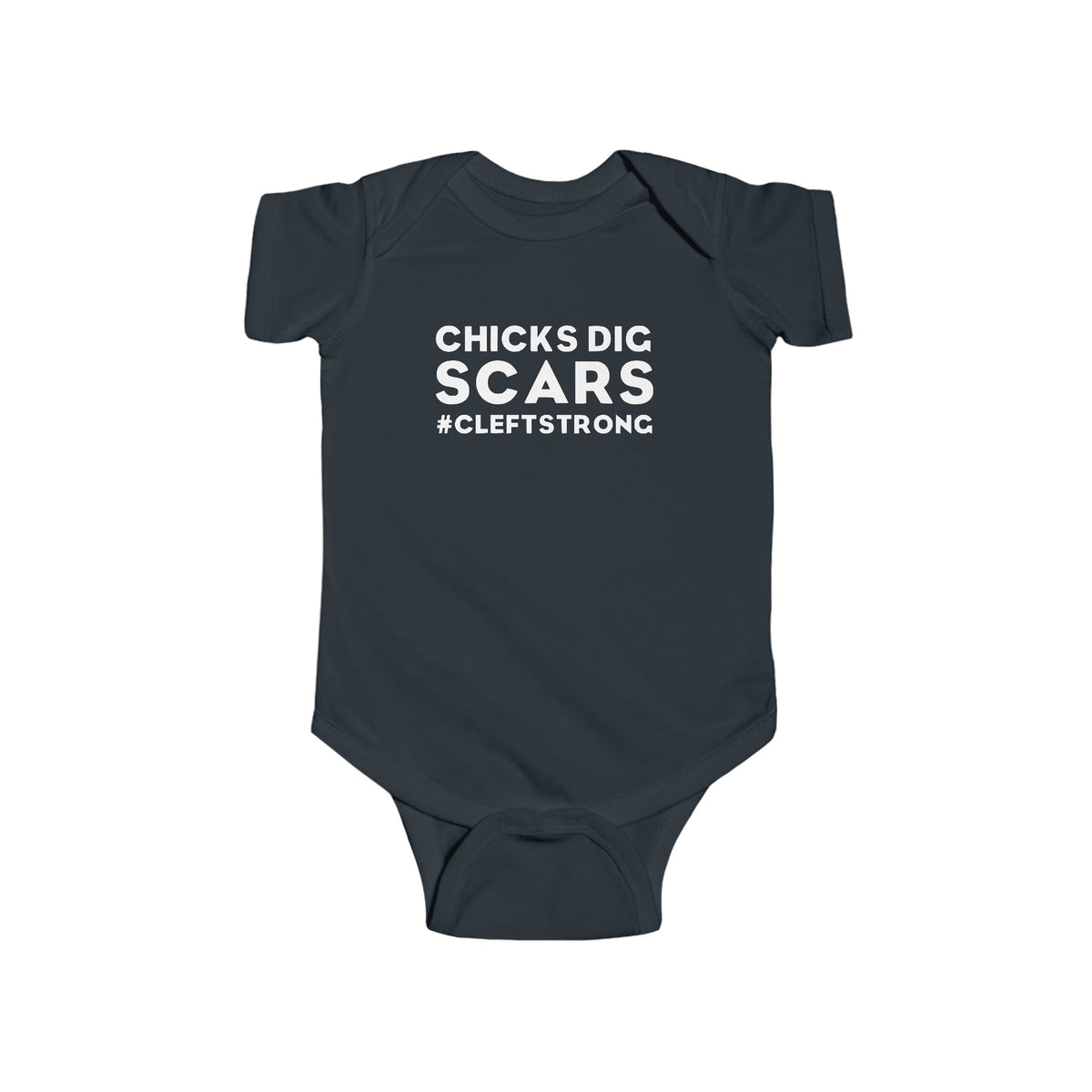 Chicks Dig Scars Cleft Strong Rabbit Skins Infant Fine Jersey Bodysuit