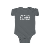 Chicks Dig Scars Cleft Strong Rabbit Skins Infant Fine Jersey Bodysuit