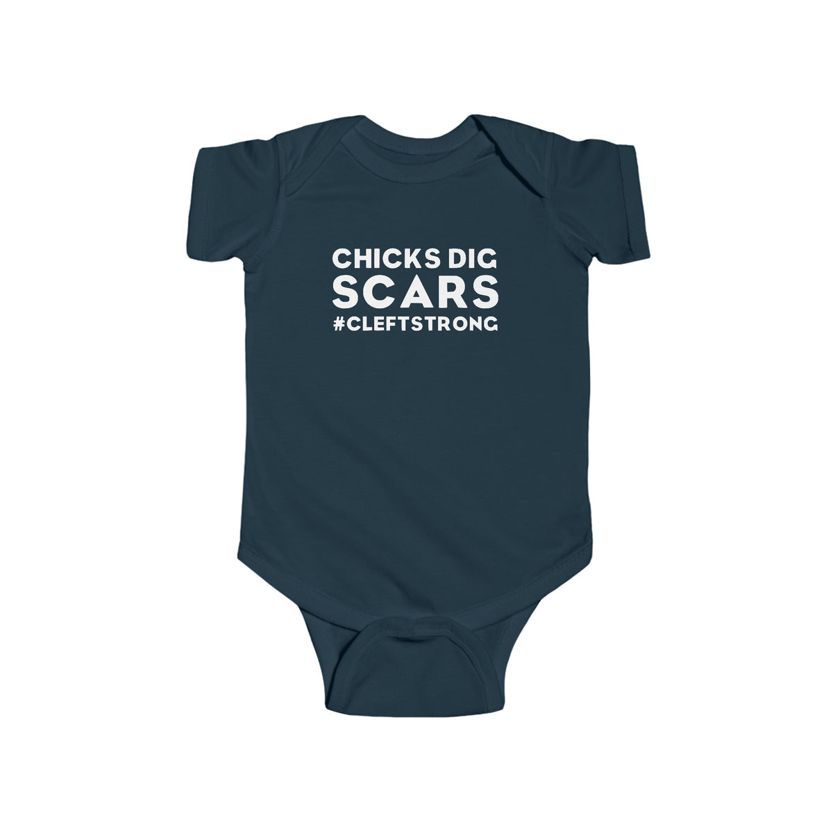 Chicks Dig Scars Cleft Strong Rabbit Skins Infant Fine Jersey Bodysuit