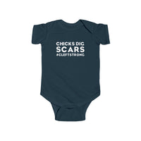 Chicks Dig Scars Cleft Strong Rabbit Skins Infant Fine Jersey Bodysuit