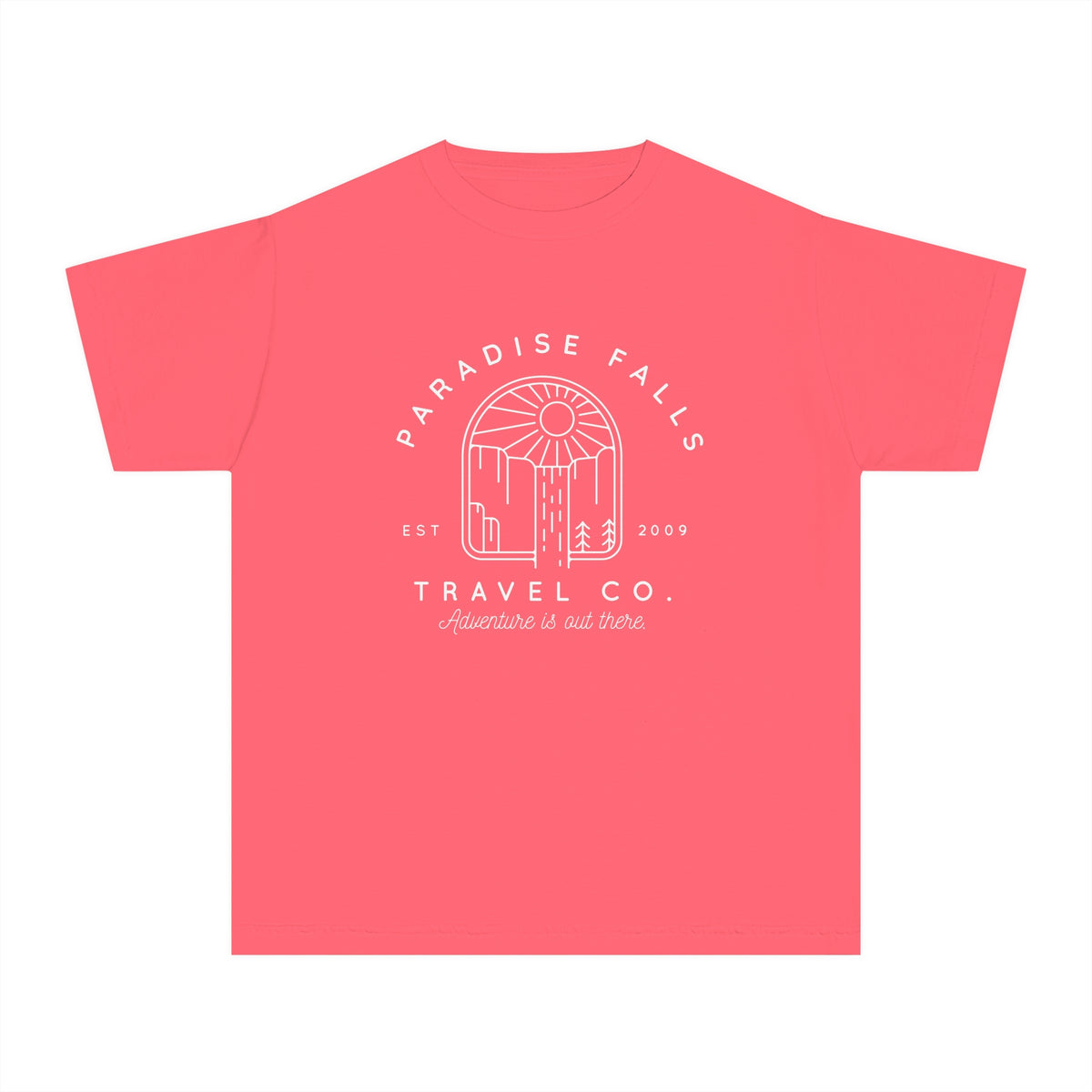 Paradise Falls Vacation Co. Comfort Colors Youth Midweight Tee