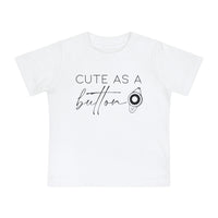 Cute As A Button Bella Canvas Baby Short Sleeve T-Shirt