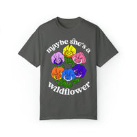 Maybe She’s A Wildflower Comfort Colors Unisex Garment-Dyed T-shirt