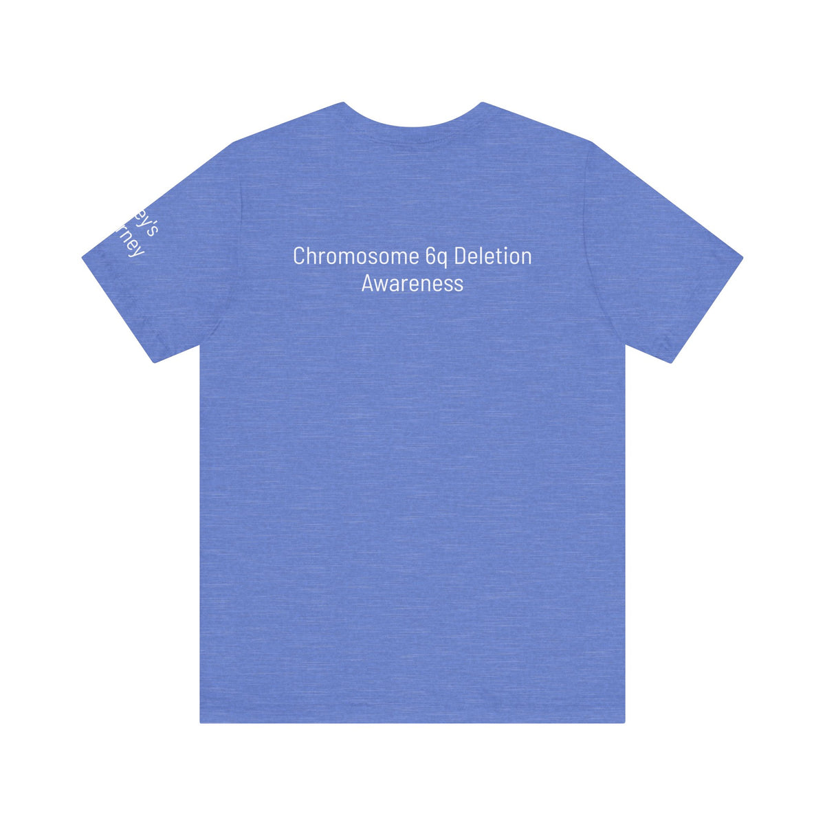 Joey's Journey Chromosome 6q Deletion Awareness Bella Canvas Unisex Jersey Short Sleeve Tee