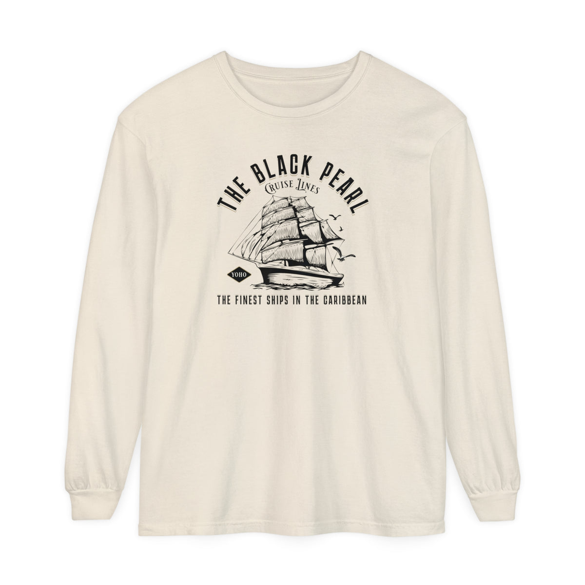 Black Pearl Cruise Lines Comfort Colors Unisex Garment-dyed Long Sleeve T-Shirt