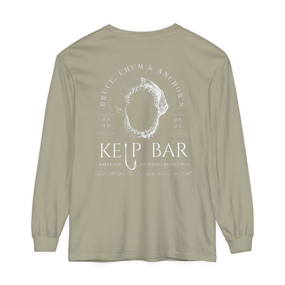Bruce, Chum & Anchor's Kelp Bar Comfort Colors Unisex Garment-dyed Long Sleeve T-Shirt