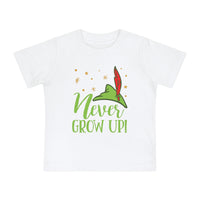 Never Grow Up Bella Canvas Baby Short Sleeve T-Shirt