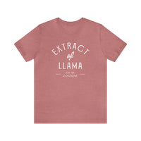 Extract of Llama Bella Canvas Unisex Jersey Short Sleeve Tee