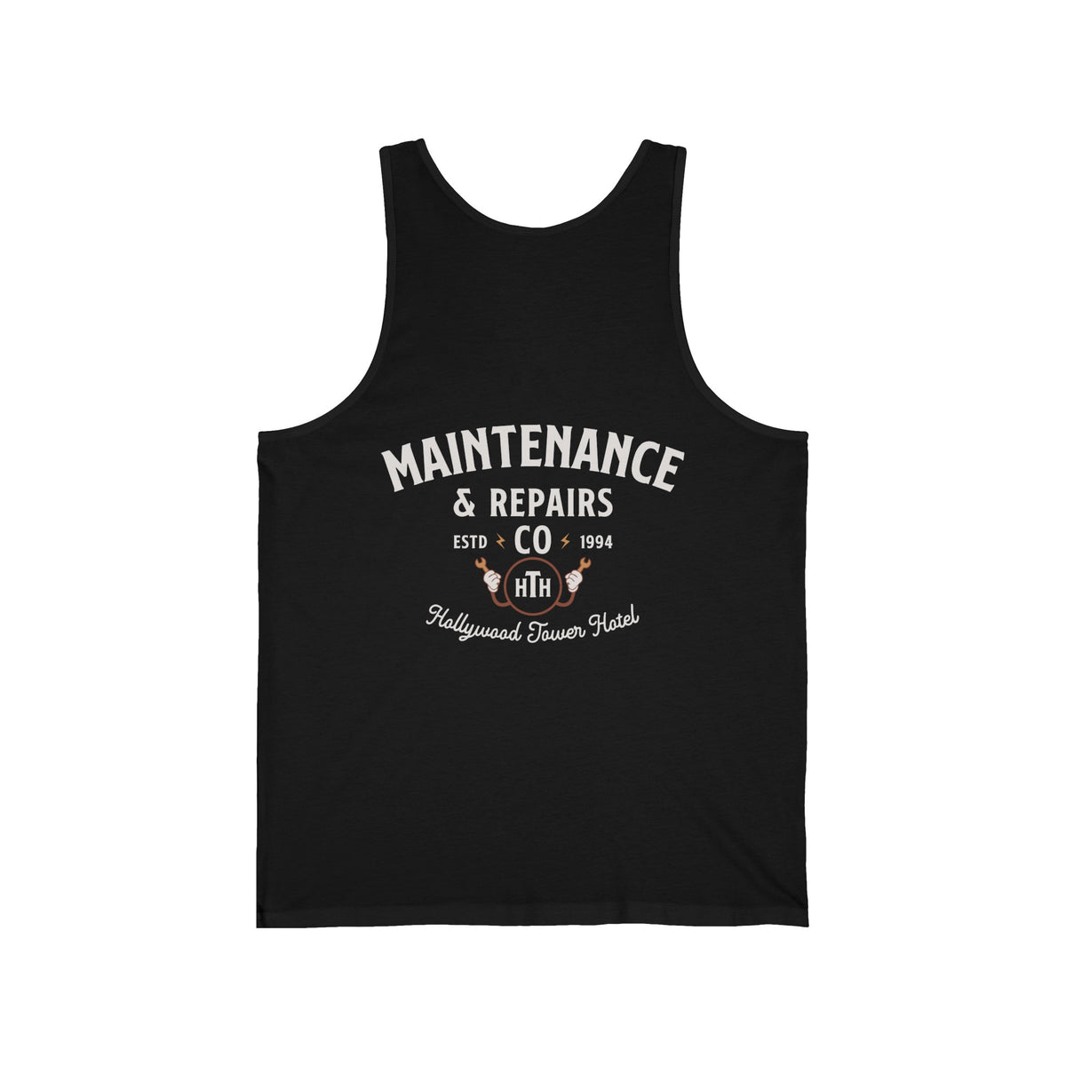 Hollywood Tower Hotel Maintenance & Repairs Bella Canvas Unisex Jersey Tank