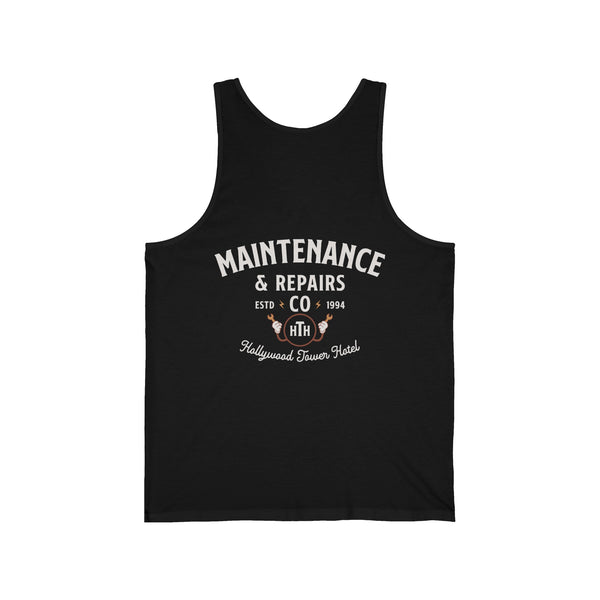 Hollywood Tower Hotel Maintenance & Repairs Bella Canvas Unisex Jersey Tank