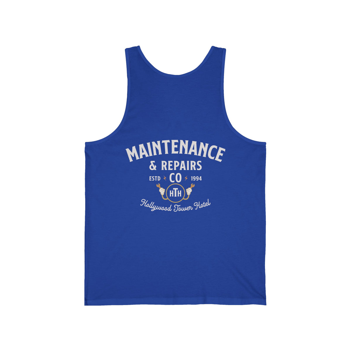 Hollywood Tower Hotel Maintenance & Repairs Bella Canvas Unisex Jersey Tank