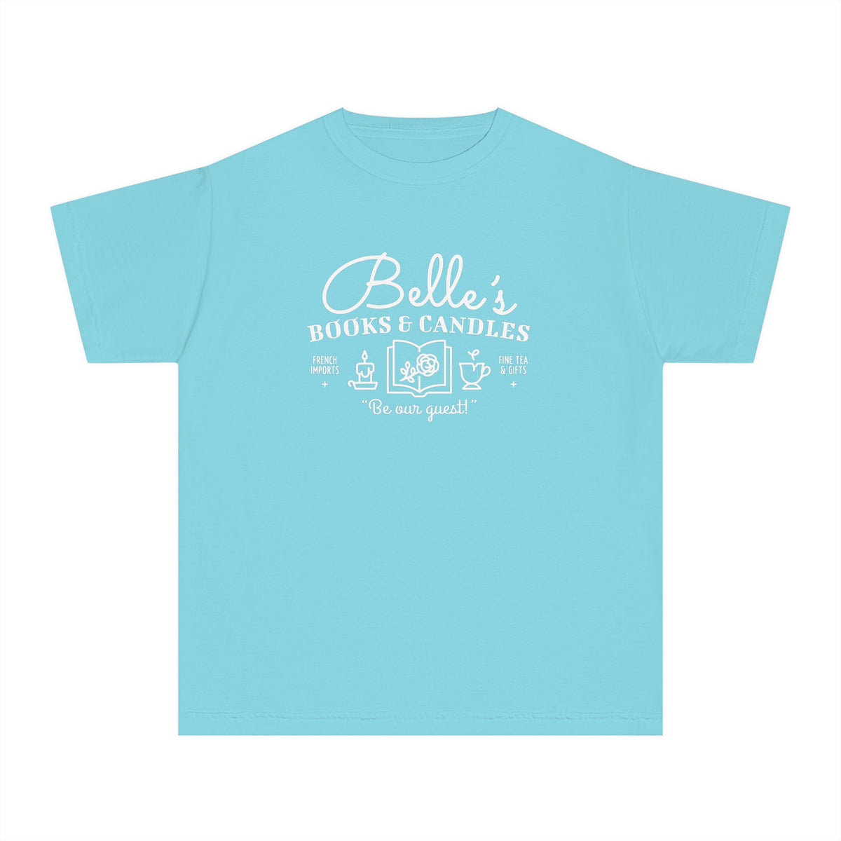 Belle’s Books & Candles Comfort Colors Youth Midweight Tee