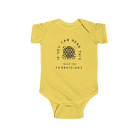 If You Can Read This Thank The Phoenicians Rabbit Skins Infant Fine Jersey Bodysuit