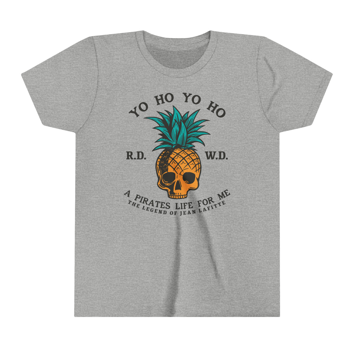 Yo Ho Pirates Life For Me Bella Canvas Youth Short Sleeve Tee