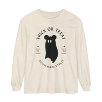 Trick or Treat Down Main Street Comfort Colors Unisex Garment-dyed Long Sleeve T-Shirt