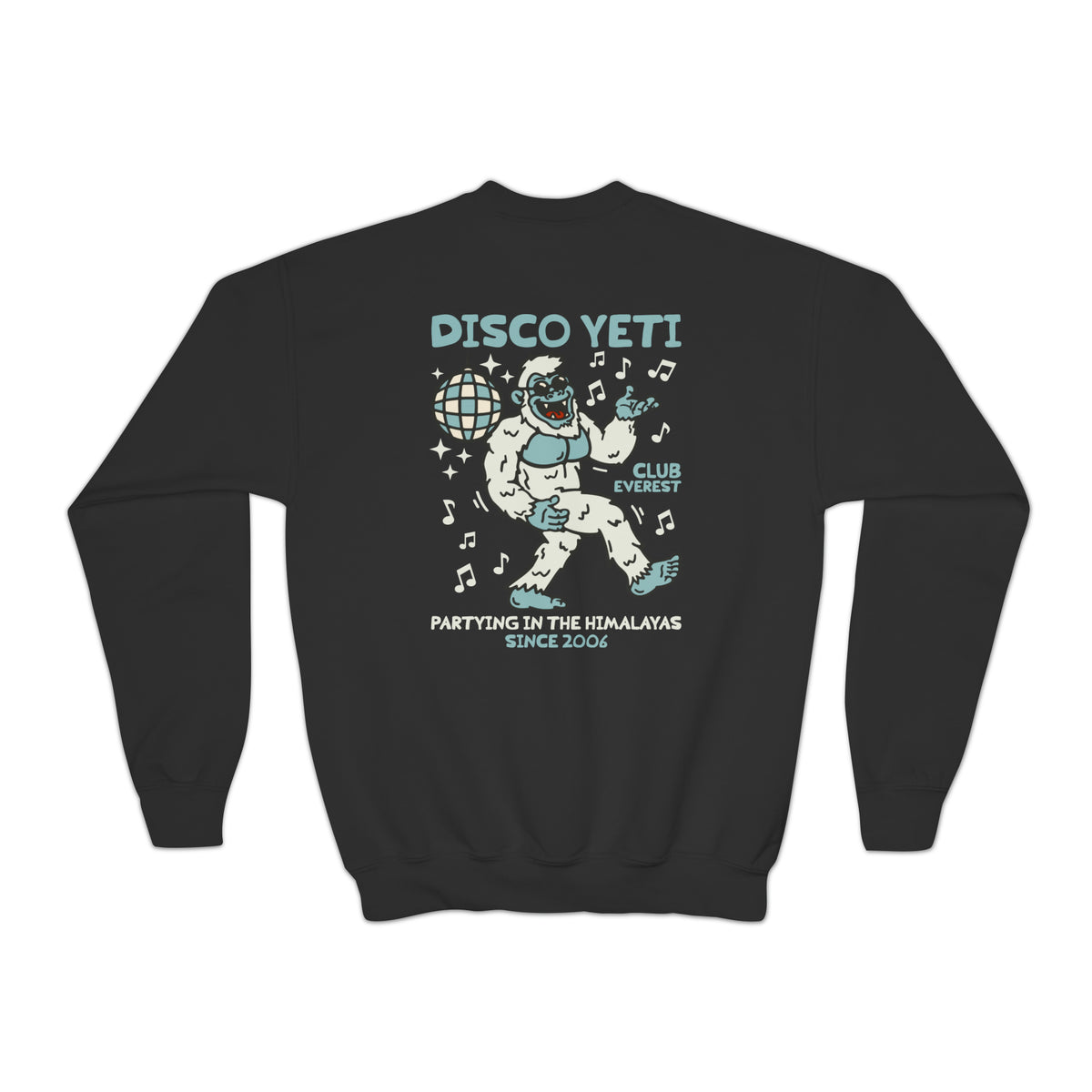 Disco Yeti Gildan Youth Crewneck Sweatshirt