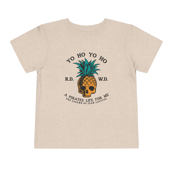 Yo Ho Pirates Life For Me Bella Canvas Toddler Short Sleeve Tee