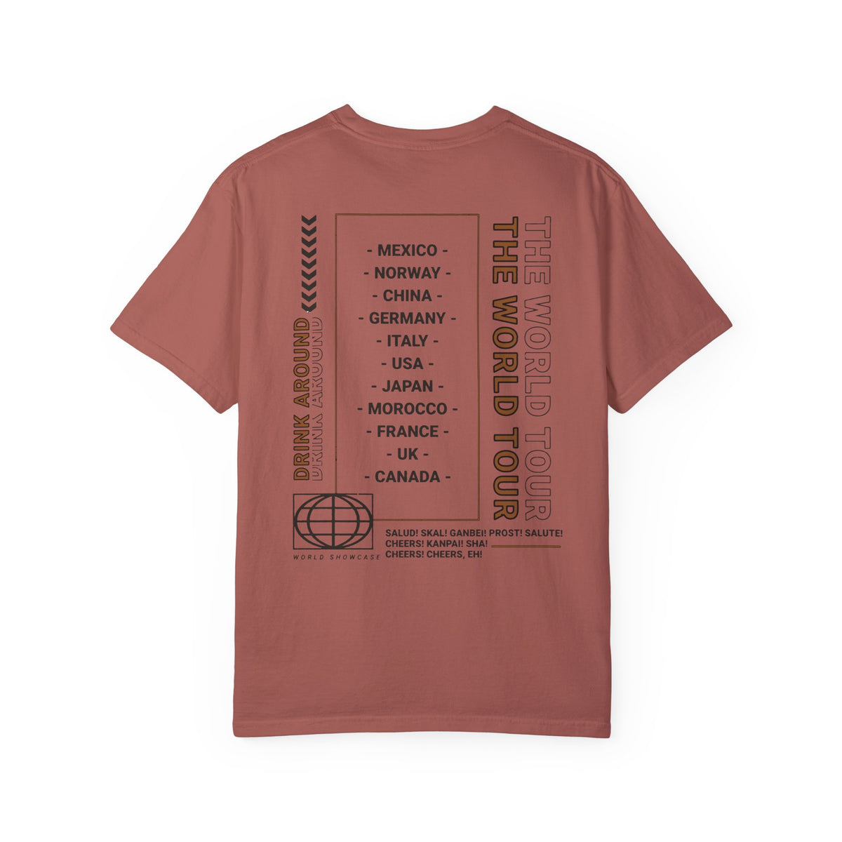 Drink Around The World Tour Comfort Colors Unisex Garment-Dyed T-shirt