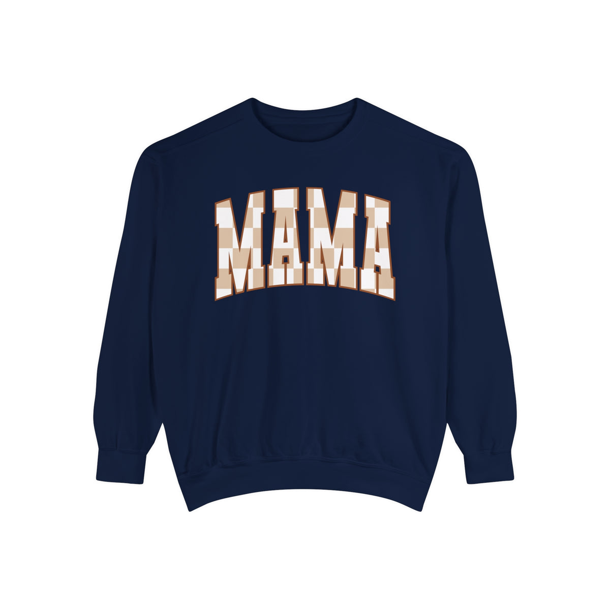 Checkered Mama Unisex Garment-Dyed Sweatshirt