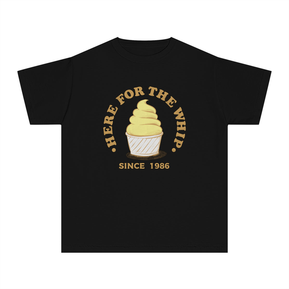 Here For The Whip Comfort Colors Youth Midweight Tee