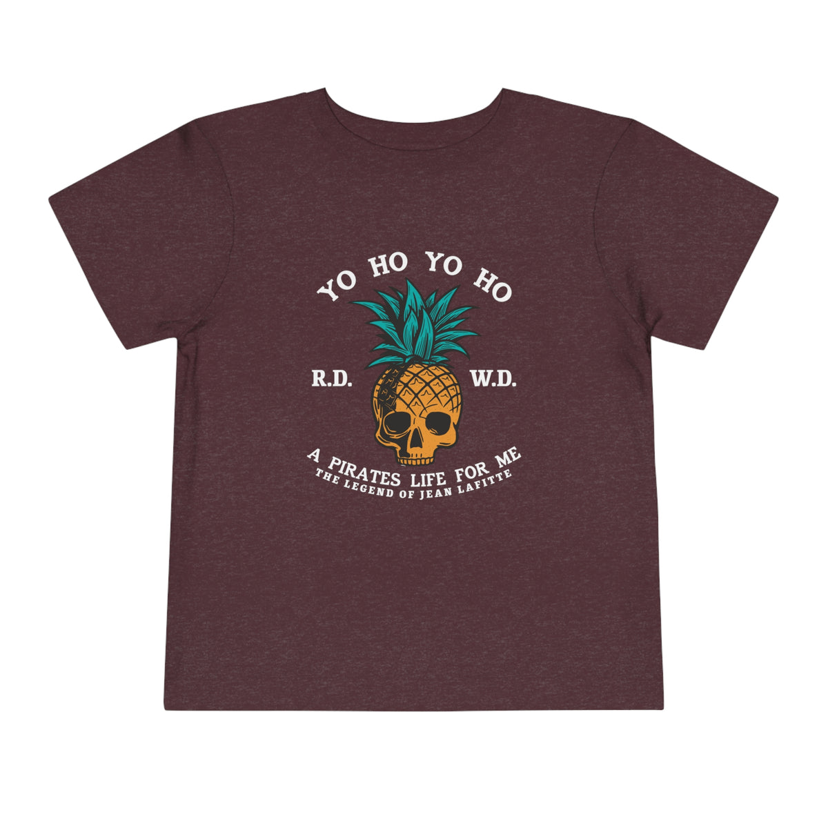 Yo Ho Pirates Life For Me Bella Canvas Toddler Short Sleeve Tee