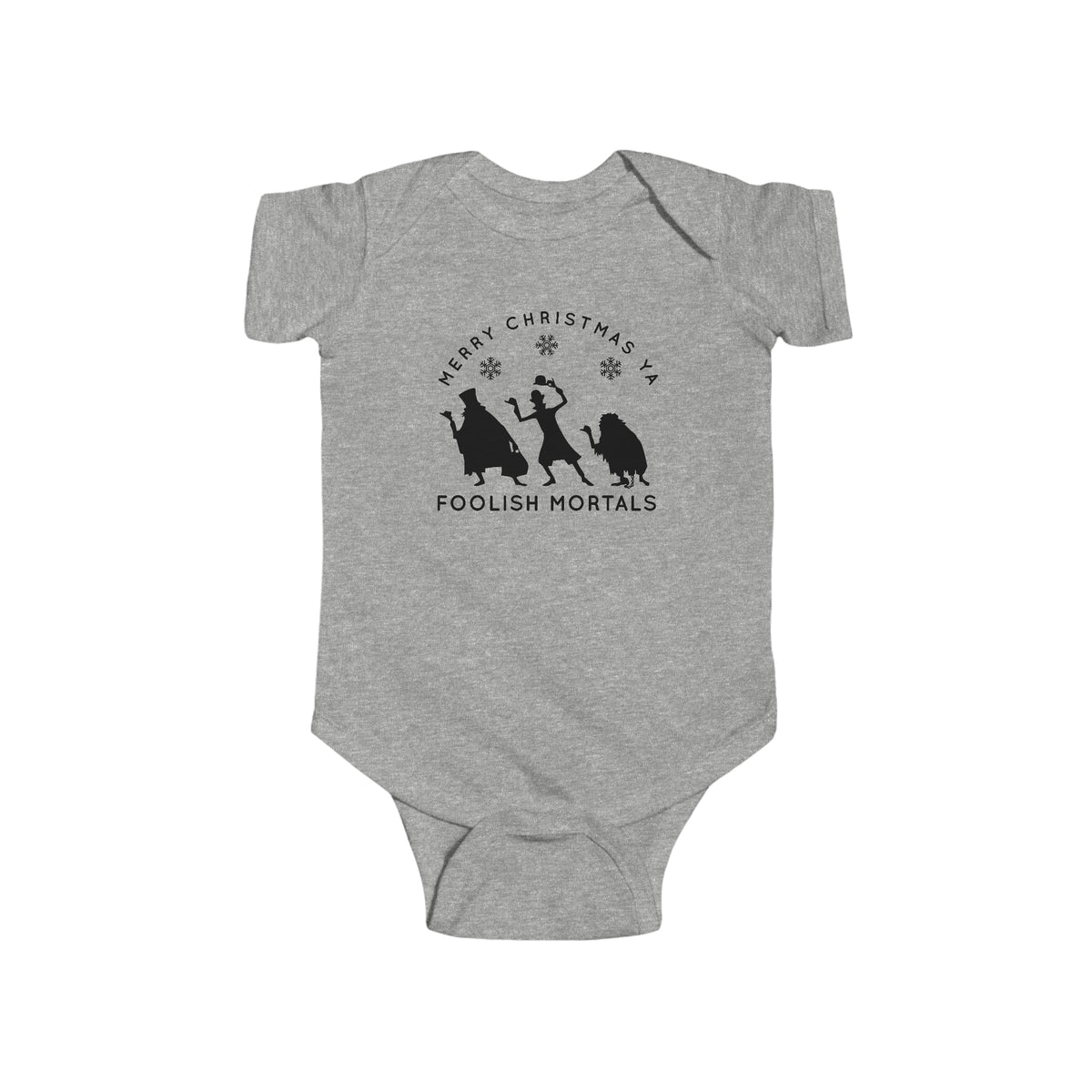 Merry Christmas Ya Foolish Mortals Rabbit Skins Infant Fine Jersey Bodysuit