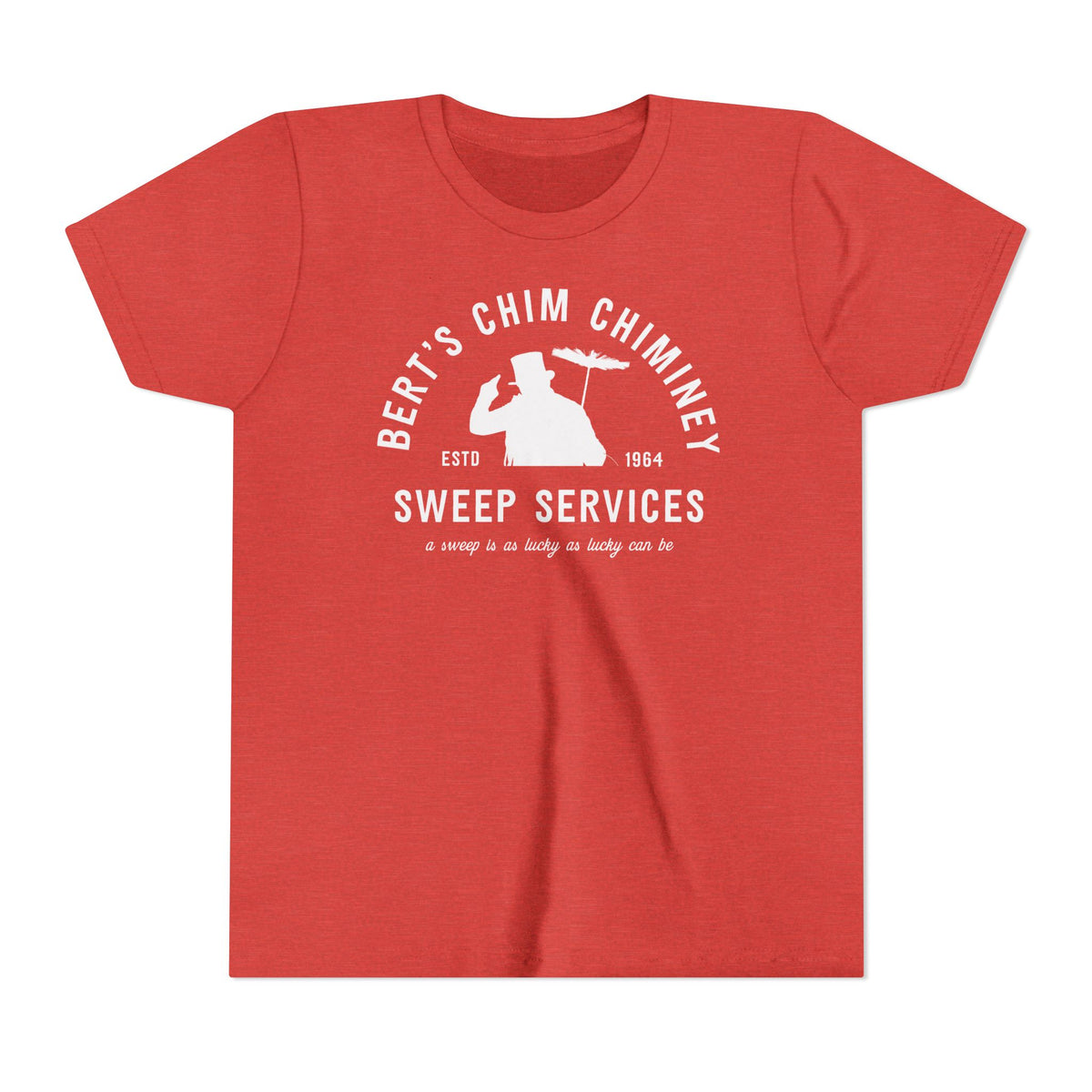 Bert’s Chim Chiminey Sweep Services Bella Canvas Youth Short Sleeve Tee