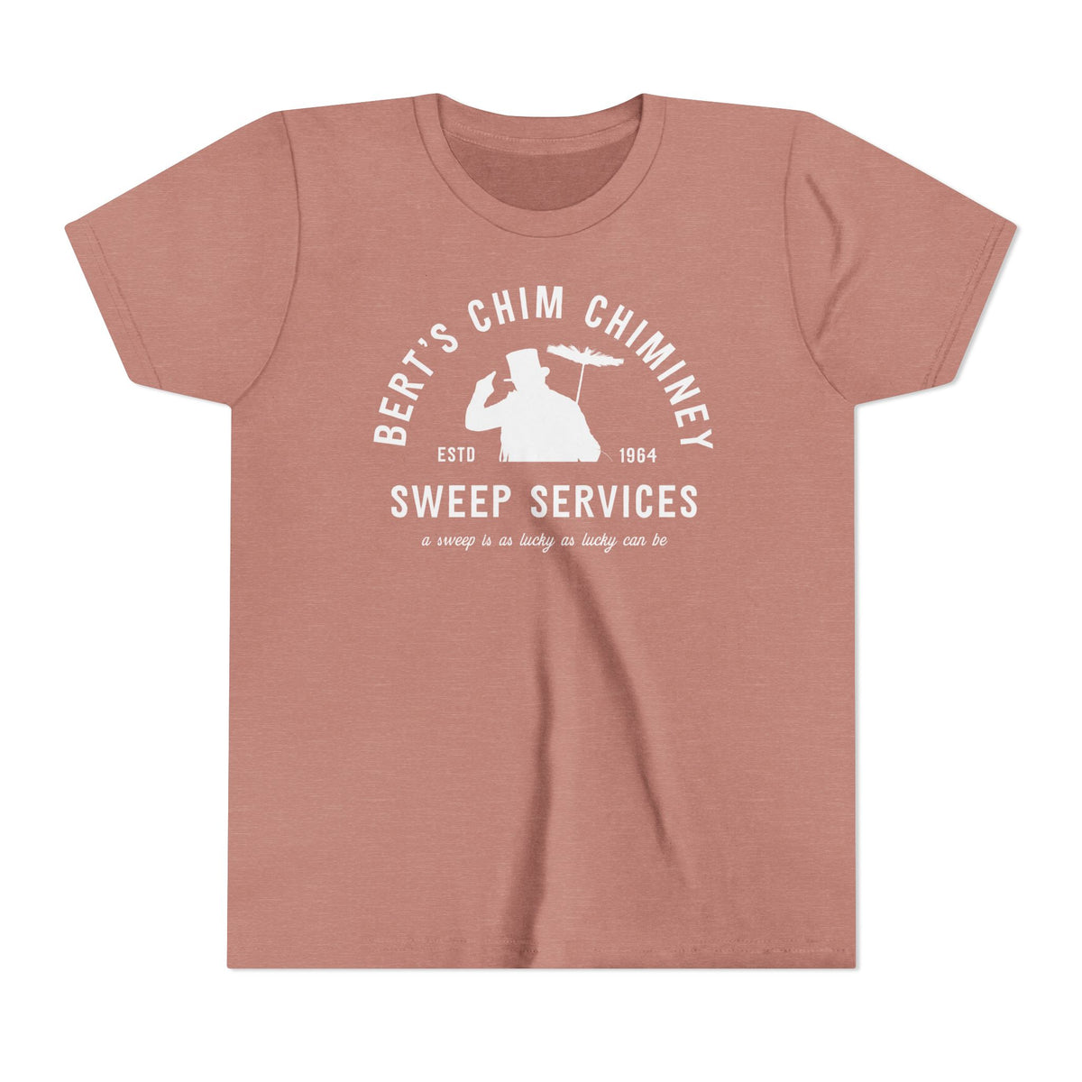 Bert’s Chim Chiminey Sweep Services Bella Canvas Youth Short Sleeve Tee