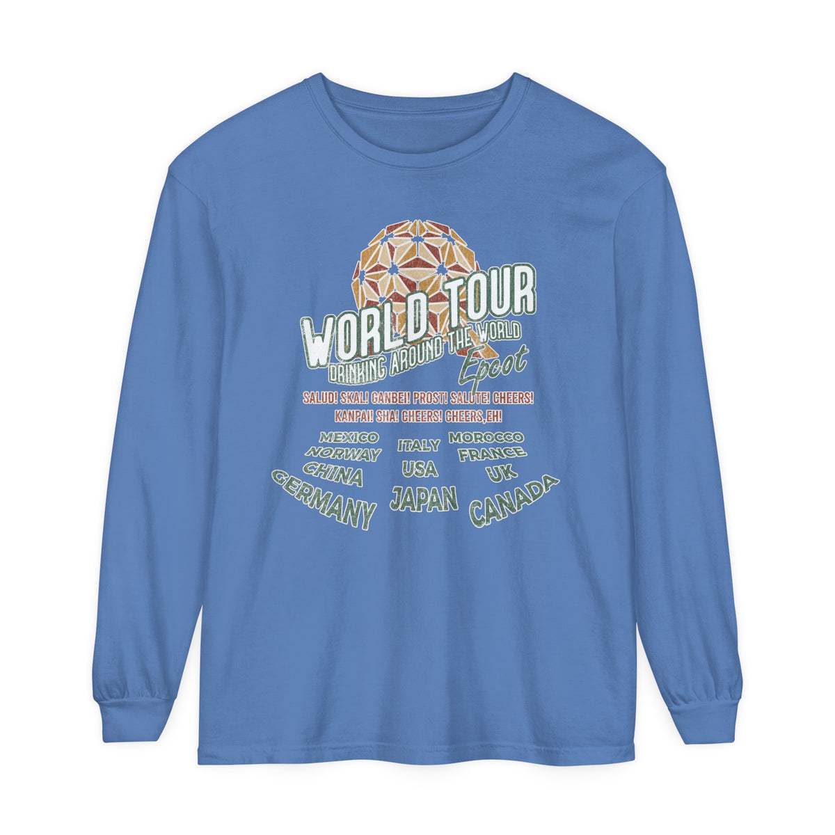World Tour Comfort Colors Unisex Garment-dyed Long Sleeve T-Shirt