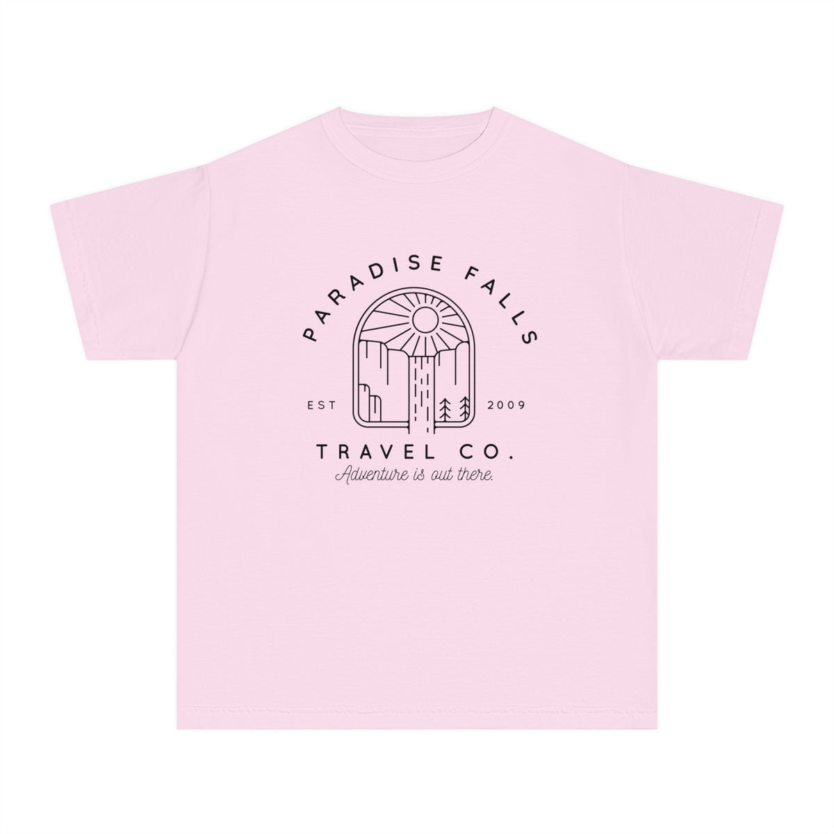 Paradise Falls Vacation Co. Comfort Colors Youth Midweight Tee
