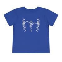 Dancing Skeletons with Ears Bella Canvas Toddler Short Sleeve Tee
