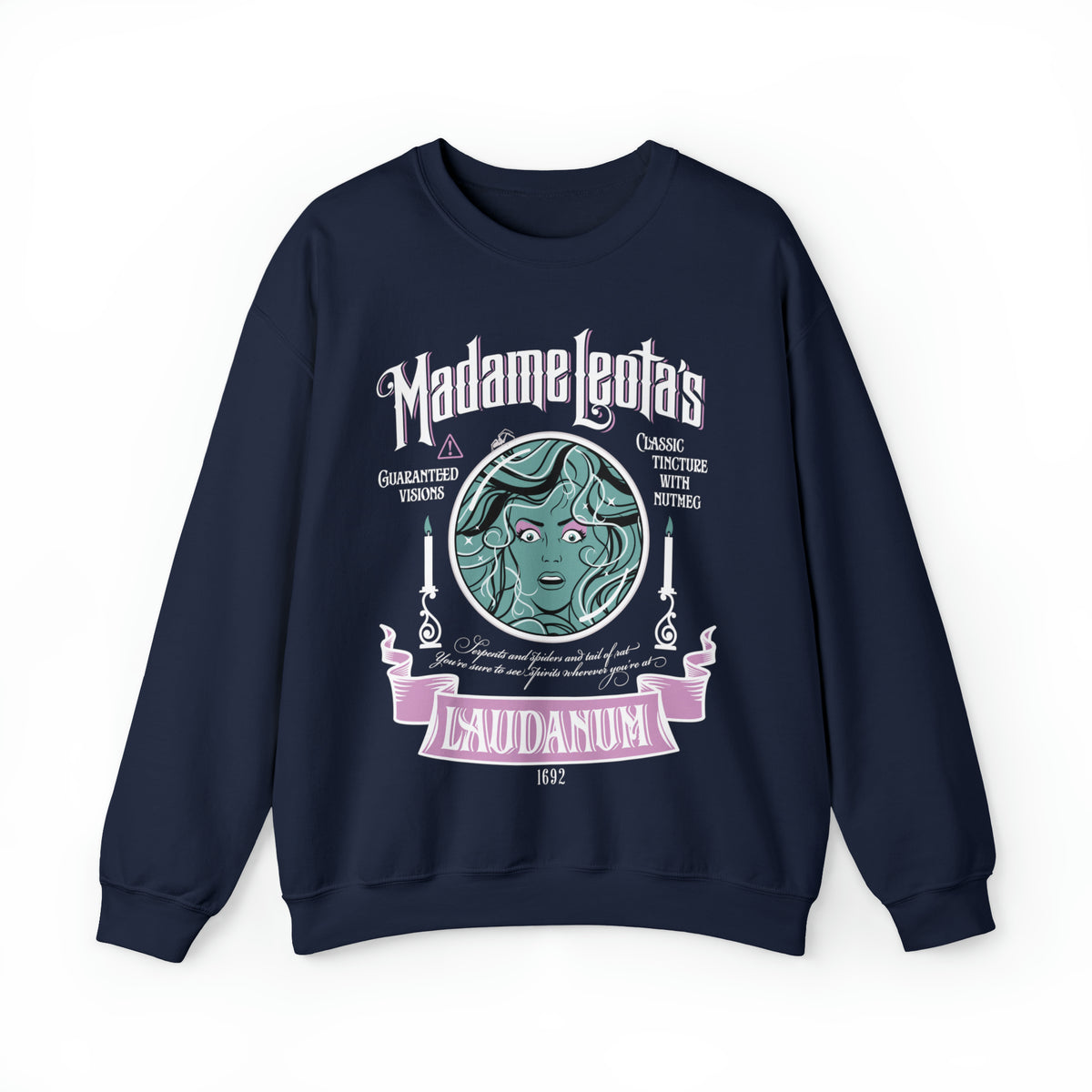 Madame Leota’s Laudanum Teal Gildan Unisex Heavy Blend™ Crewneck Sweatshirt