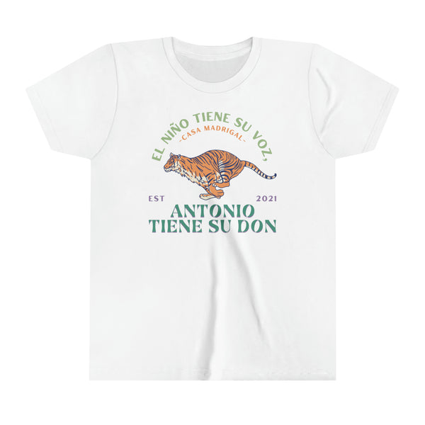 El Niño Tiene Su Vaz, Antonio Tiene Su Don Bella Canvas Youth Short Sleeve Tee