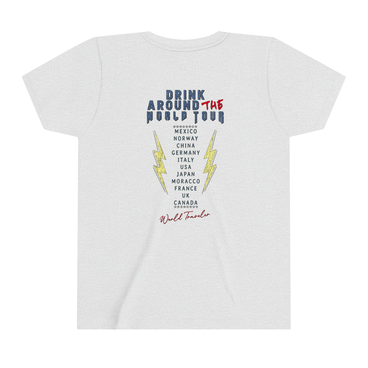 Drink Around The World Tour Bella Canvas Youth Short Sleeve Tee