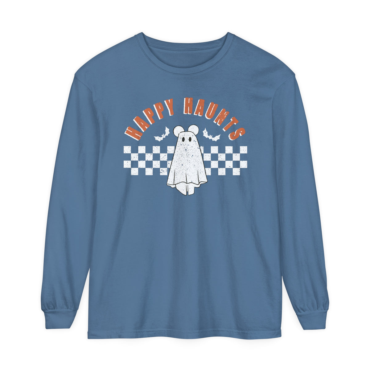 Happy Haunts Comfort Colors Unisex Garment-dyed Long Sleeve T-Shirt