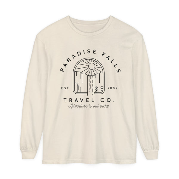 Paradise Falls Vacation Co. Comfort Colors Unisex Garment-dyed Long Sleeve T-Shirt