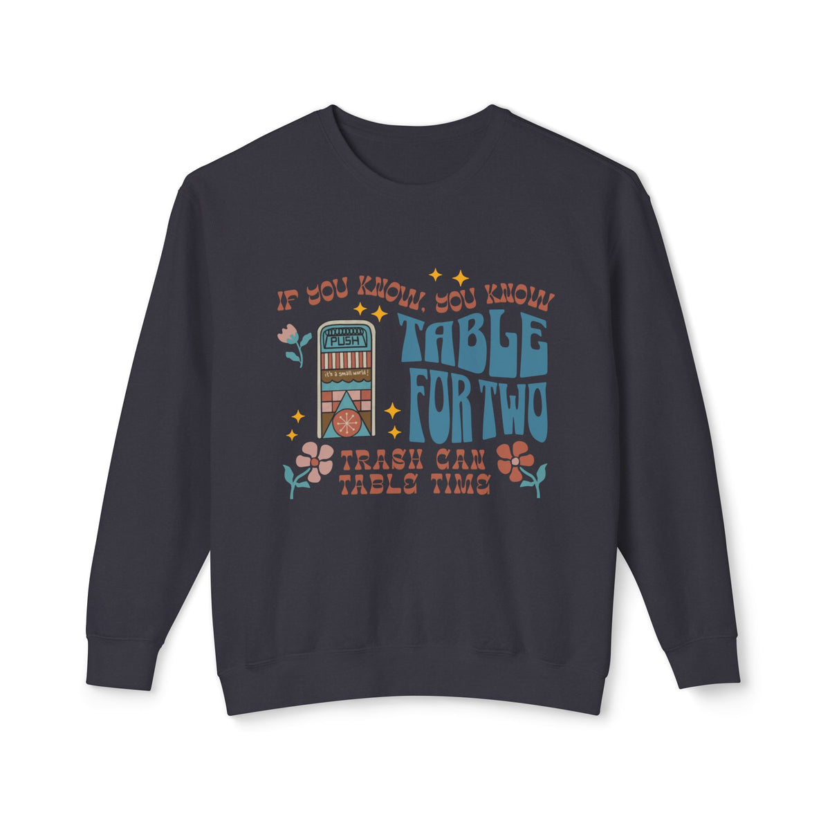 Table For Two Unisex Lightweight Comfort Colors Crewneck Sweatshirt