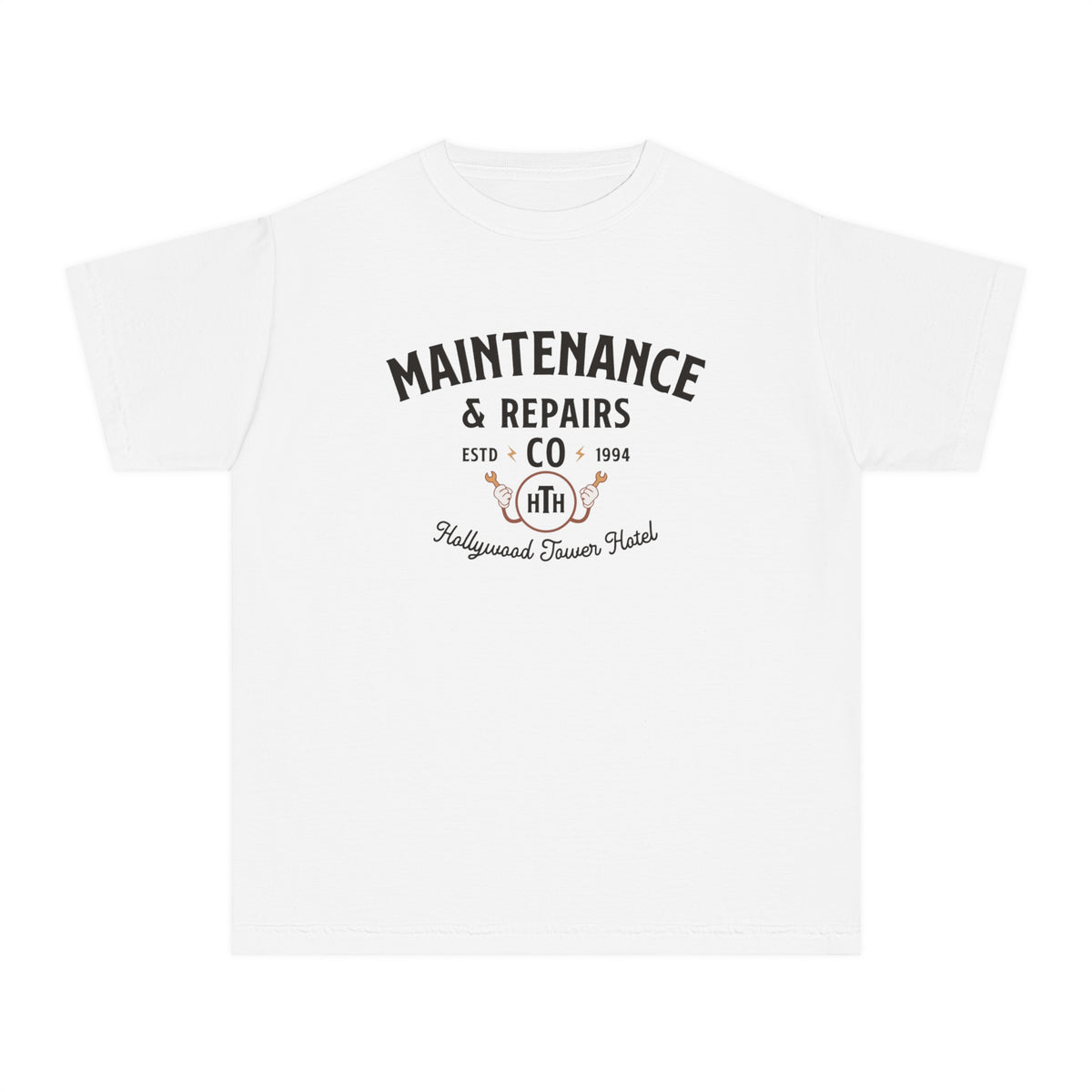 Hollywood Tower Hotel Maintenance & Repairs Comfort Colors Youth Midweight Tee