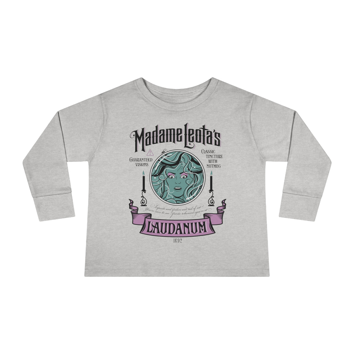 Madame Leota’s Laudanum Teal Rabbit Skins Toddler Long Sleeve Tee