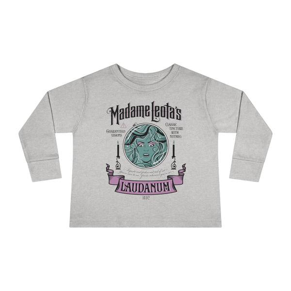 Madame Leota’s Laudanum Teal Rabbit Skins Toddler Long Sleeve Tee