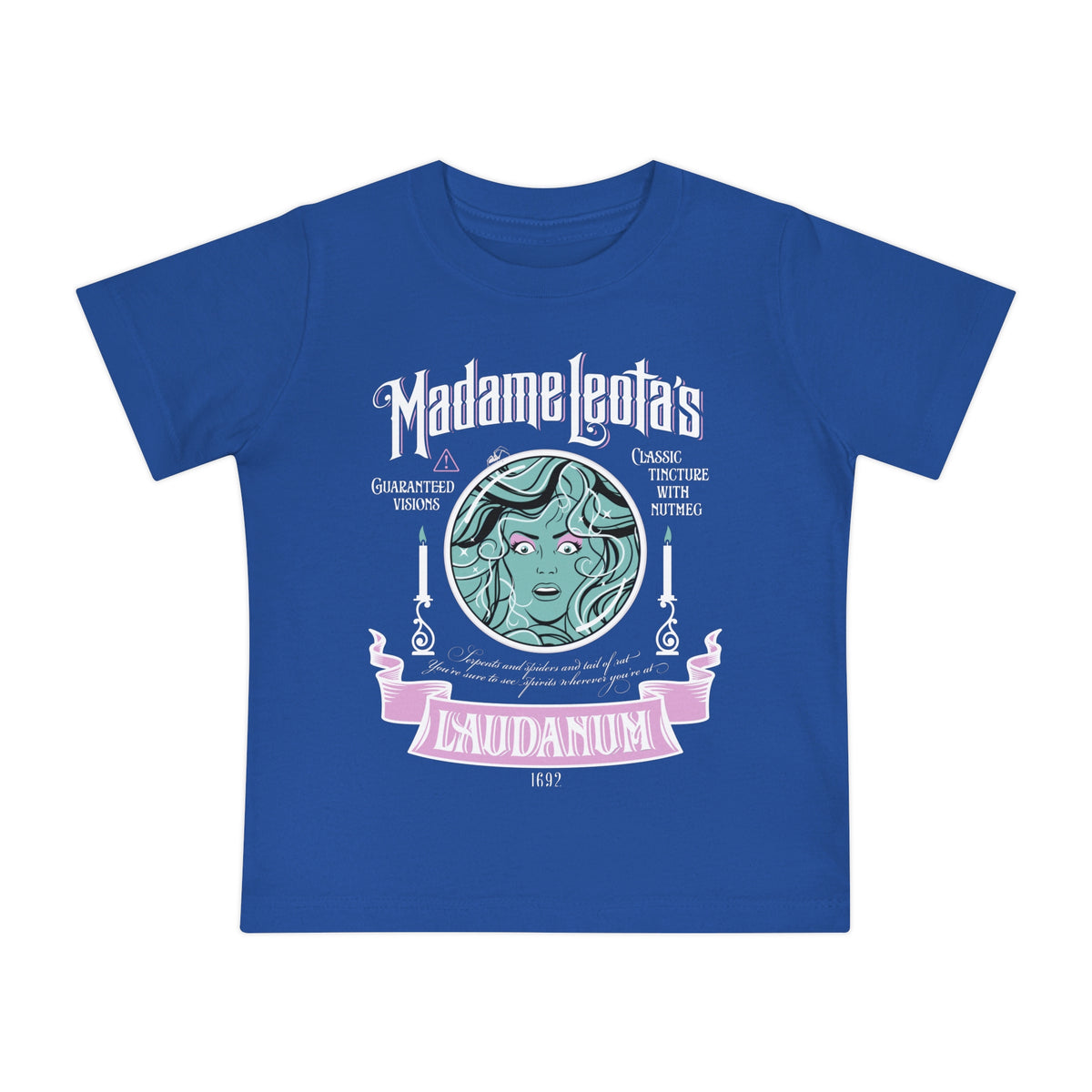 Madame Leota’s Laudanum Teal Bella Canvas Baby Short Sleeve T-Shirt