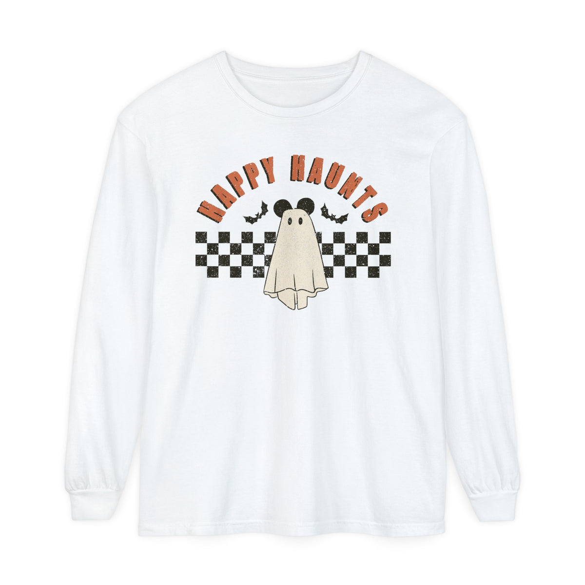 Happy Haunts Comfort Colors Unisex Garment-dyed Long Sleeve T-Shirt