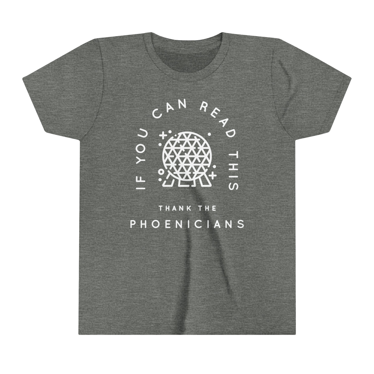 If You Can Read This Thank The Phoenicians Bella Canvas Youth Short Sleeve Tee