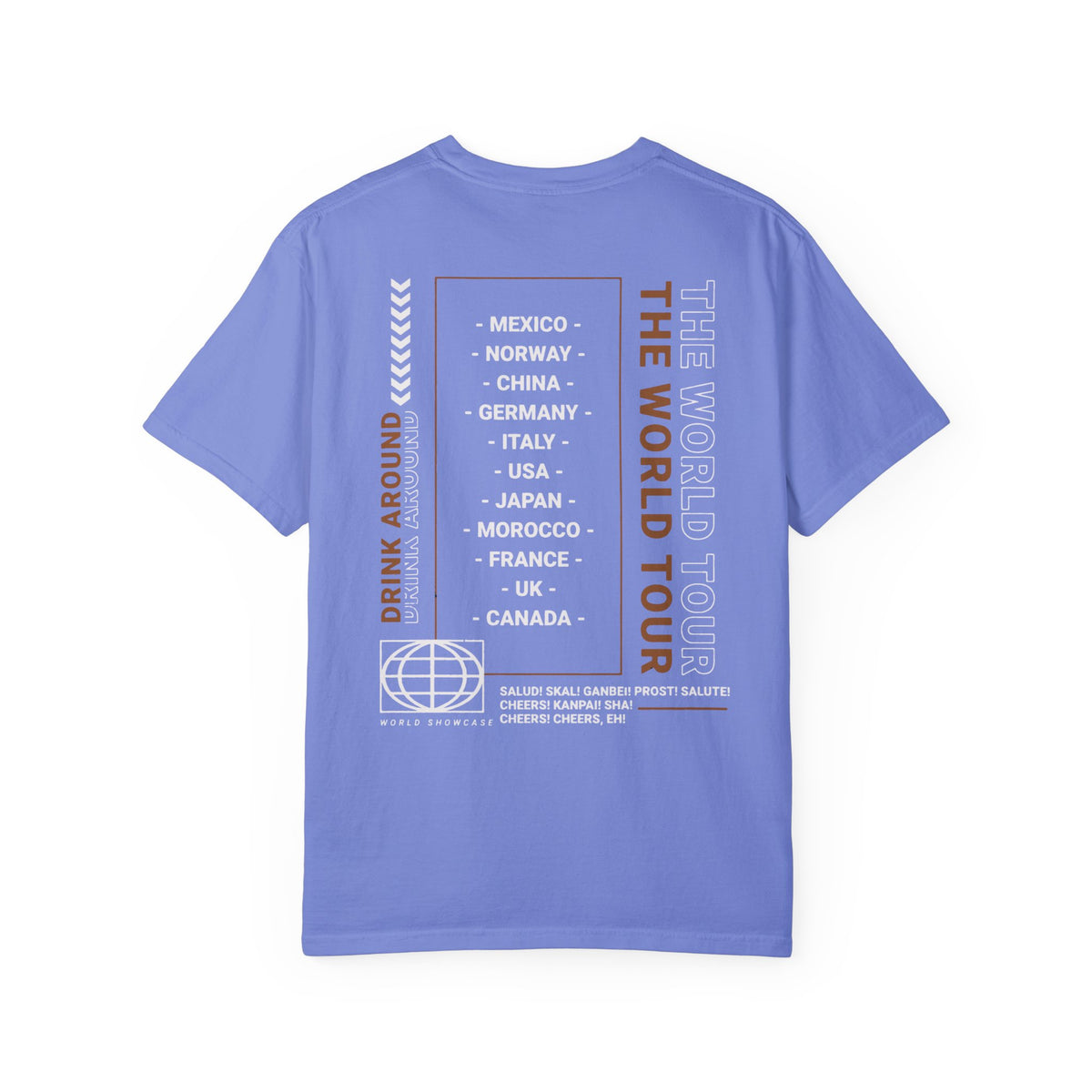 Drink Around The World Tour Comfort Colors Unisex Garment-Dyed T-shirt