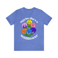 Maybe She’s A Wildflower Bella Canvas Unisex Jersey Short Sleeve Tee