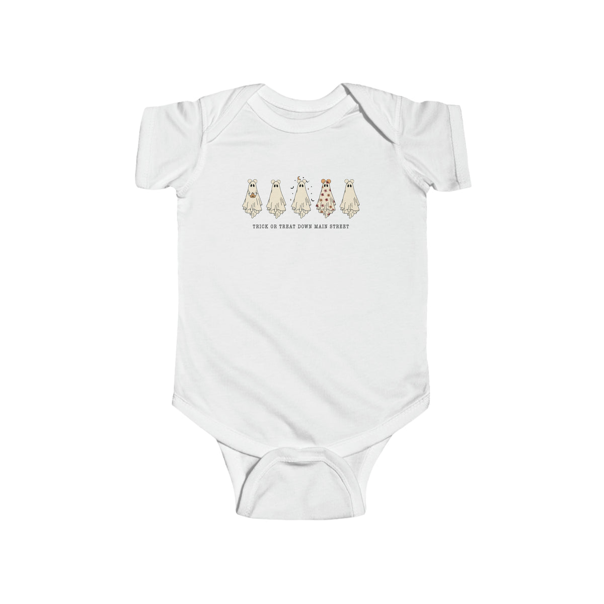 Trick or Treat Down Main Street Infant Fine Jersey Bodysuit