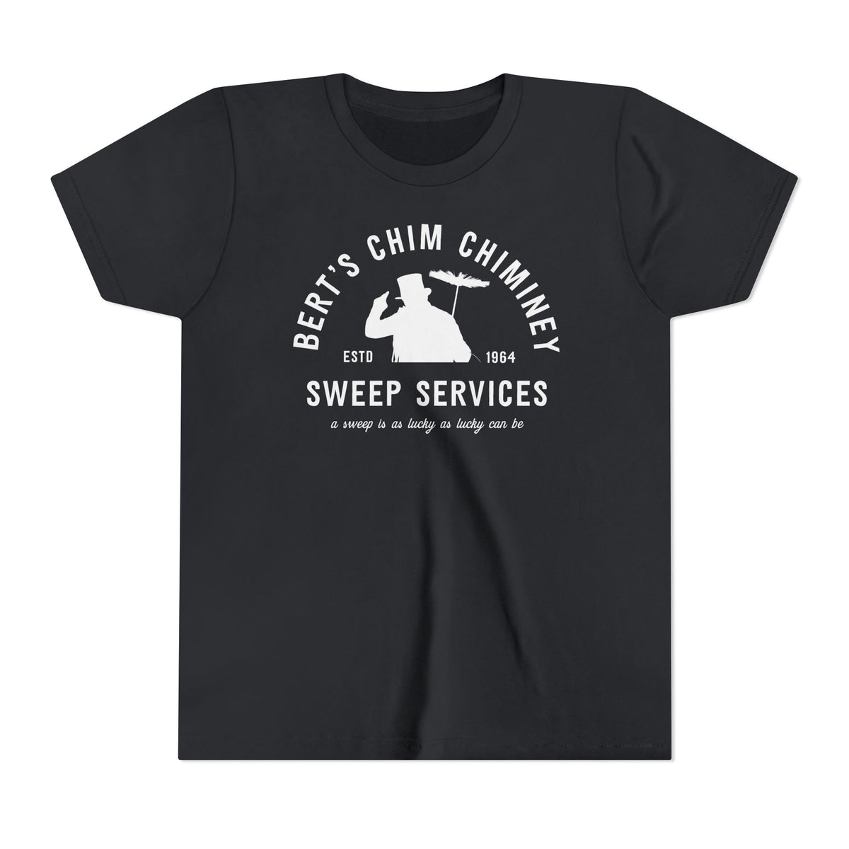 Bert’s Chim Chiminey Sweep Services Bella Canvas Youth Short Sleeve Tee