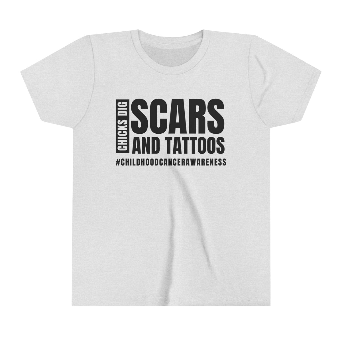 Chicks Dig Scars and Tattoos Bella Canvas Youth Short Sleeve Tee