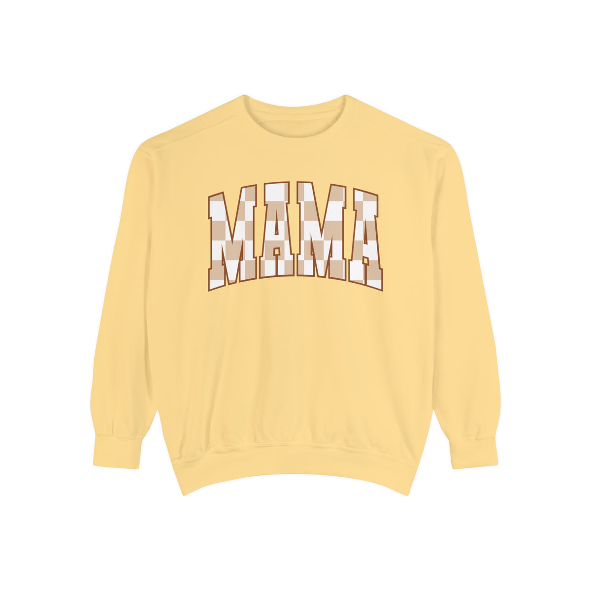 Checkered Mama Unisex Garment-Dyed Sweatshirt